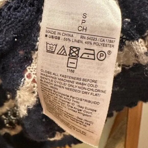 Doen x Gap Linen-Blend Pointelle Cardigan size Small - Picture 7 of 7